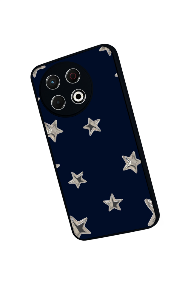 Tecno Spark 30 Pro Uyumlu Retro Yildizlar Tasarımlı Glossy Premium Kılıf