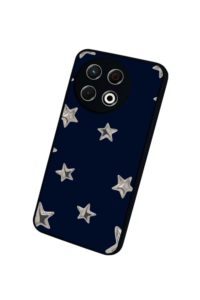 Tecno Spark 30 Pro Uyumlu Retro Yildizlar Tasarımlı Glossy Premium Kılıf