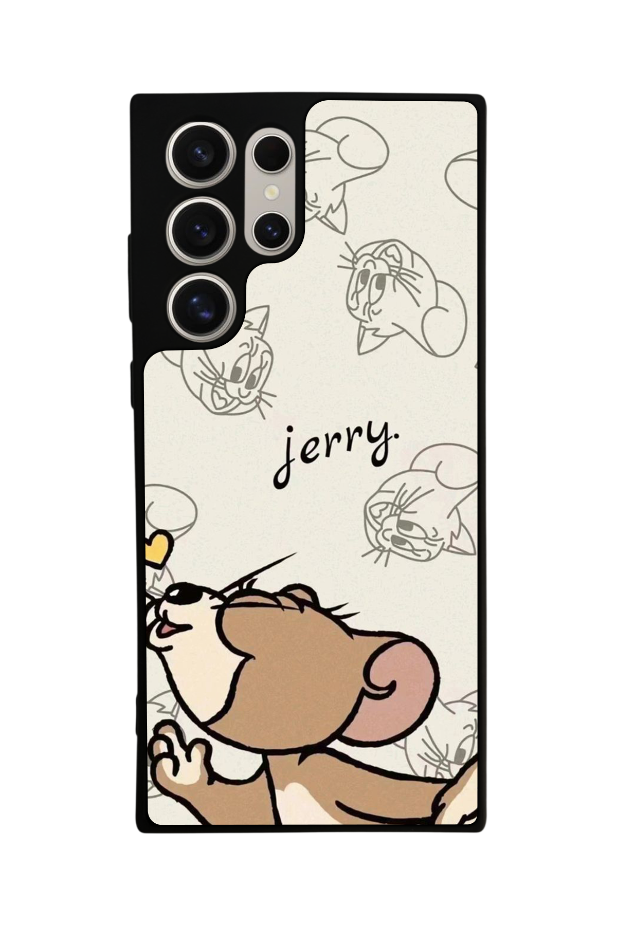 Samsung Galaxy S22 Ultra Uyumlu Tom And Jerry Tasarımlı Glossy Premium Kılıf