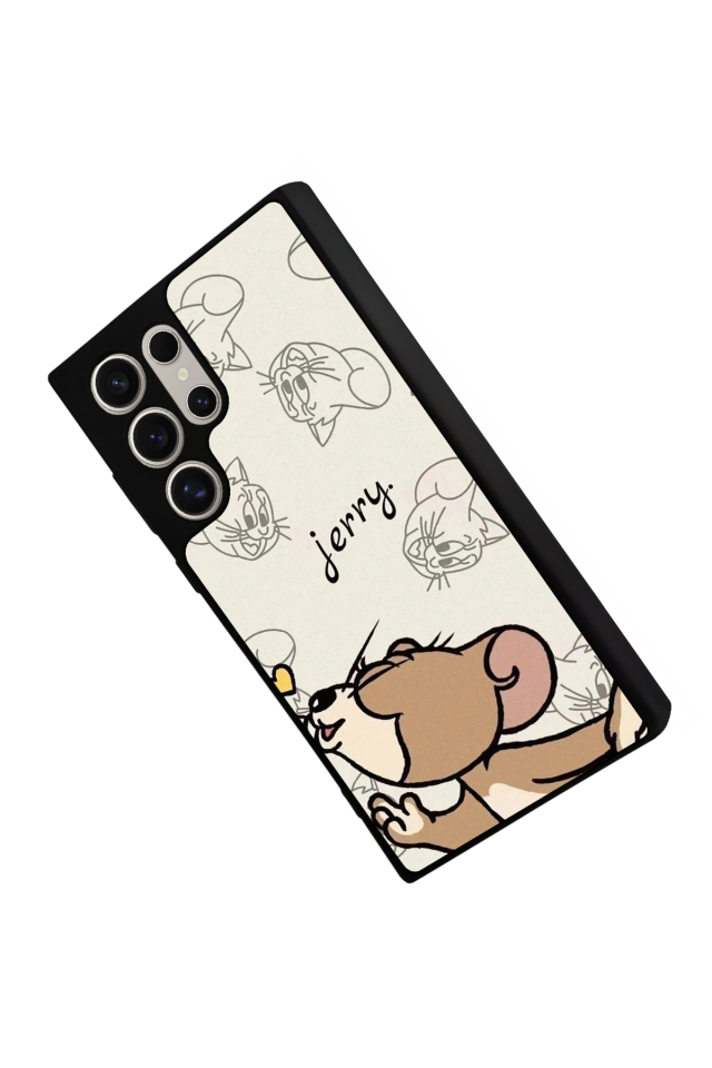 Samsung Galaxy S22 Ultra Uyumlu Tom And Jerry Tasarımlı Glossy Premium Kılıf