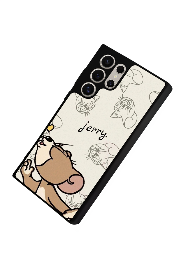 Samsung Galaxy S22 Ultra Uyumlu Tom And Jerry Tasarımlı Glossy Premium Kılıf