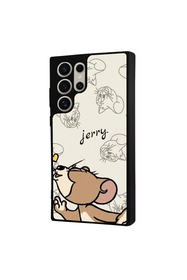Samsung Galaxy S22 Ultra Uyumlu Tom And Jerry Tasarımlı Glossy Premium Kılıf