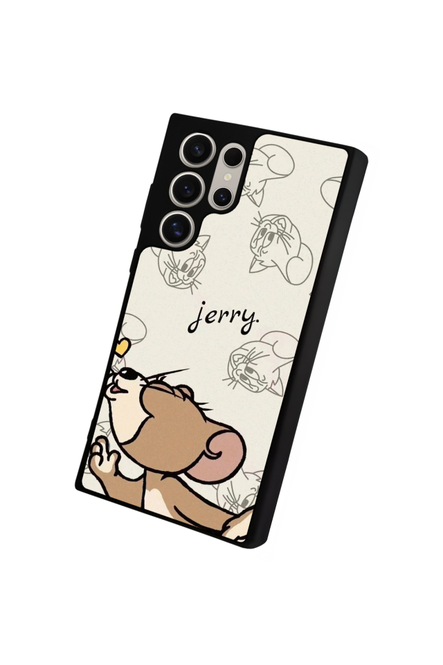 Samsung Galaxy S22 Ultra Uyumlu Tom And Jerry Tasarımlı Glossy Premium Kılıf