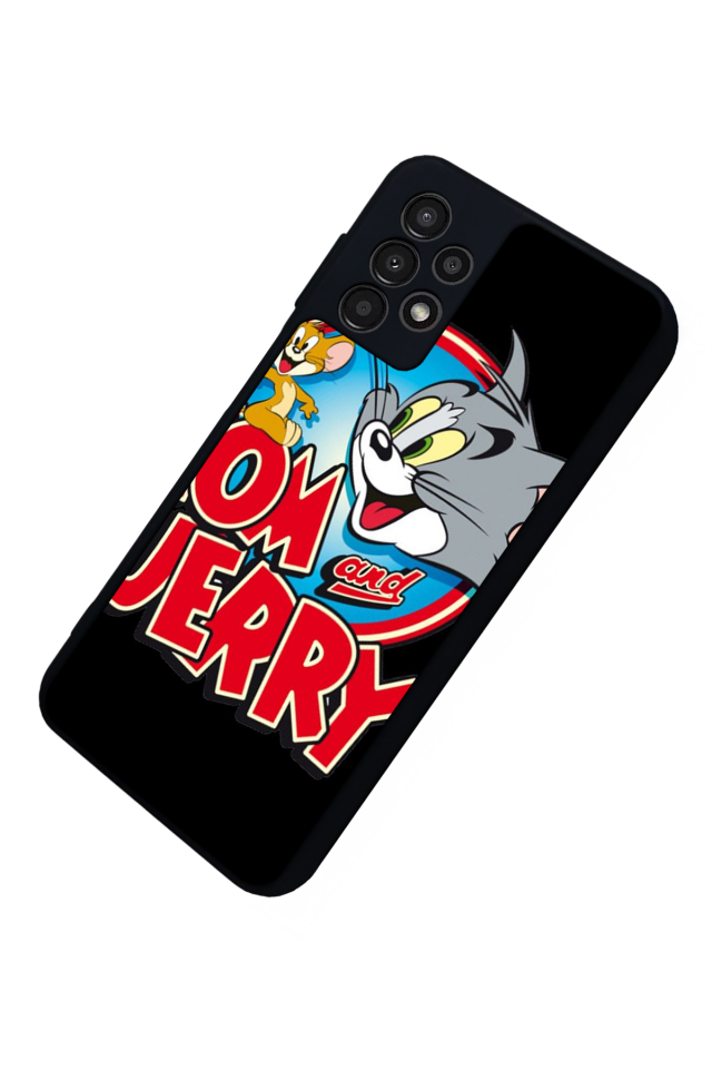 Samsung Galaxy A23 Uyumlu Tom And Jerry Tasarımlı Glossy Premium Kılıf