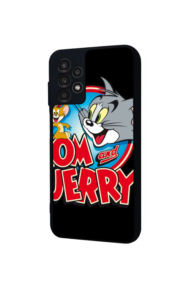 Samsung Galaxy A23 Uyumlu Tom And Jerry Tasarımlı Glossy Premium Kılıf