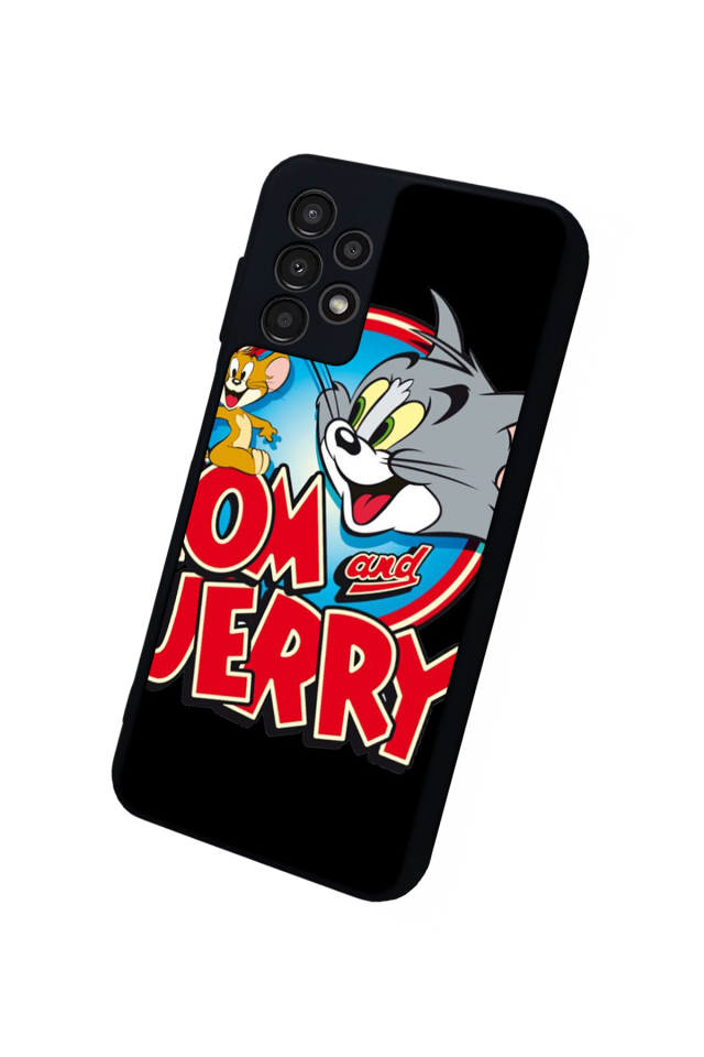 Samsung Galaxy A23 Uyumlu Tom And Jerry Tasarımlı Glossy Premium Kılıf