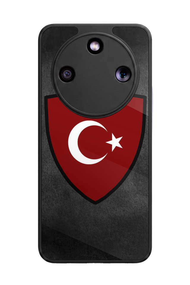 Honor Magic 8 Lite Uyumlu Türk Bayragi Tasarımlı Glossy Premium Kılıf