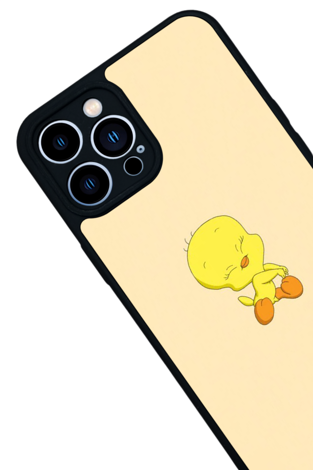 iPhone 13 Pro Max Uyumlu Tweety Tasarımlı Glossy Premium Kılıf