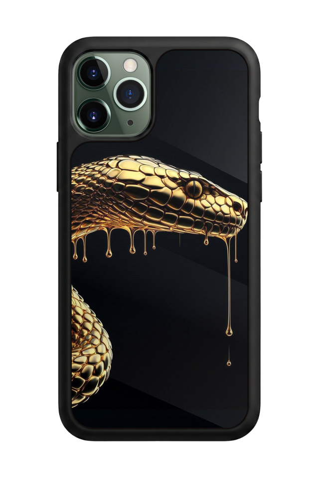 iPhone 11 Pro Max Uyumlu Yılan Tasarımlı Glossy Premium Kılıf