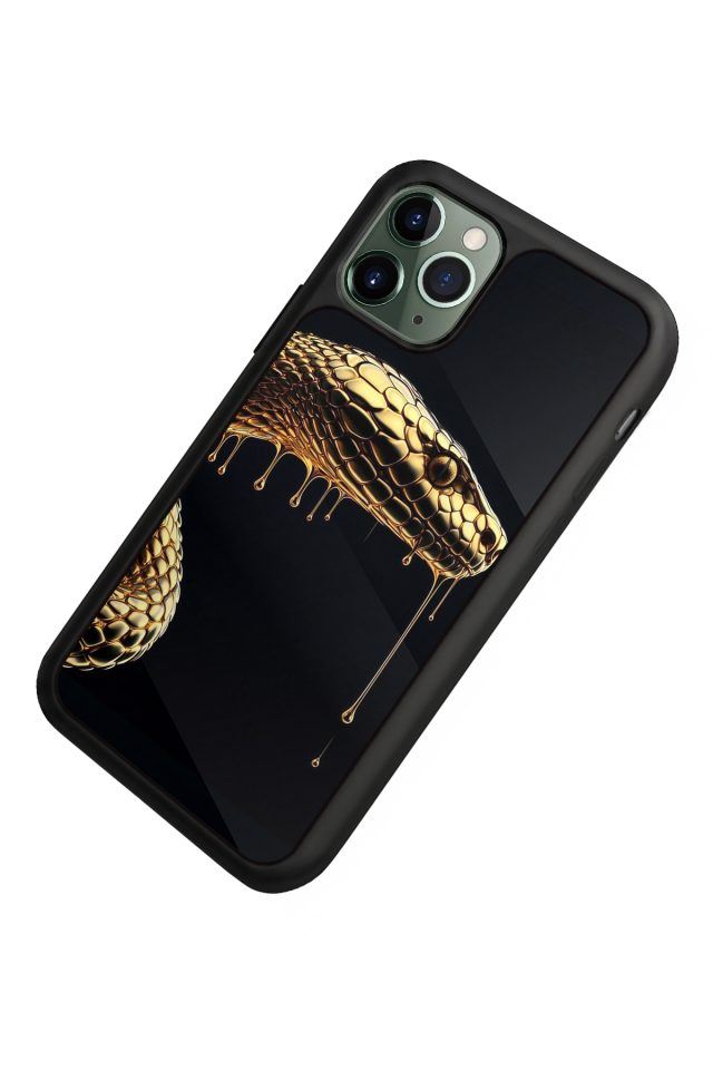 iPhone 11 Pro Max Uyumlu Yılan Tasarımlı Glossy Premium Kılıf