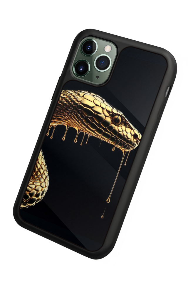 iPhone 11 Pro Max Uyumlu Yılan Tasarımlı Glossy Premium Kılıf