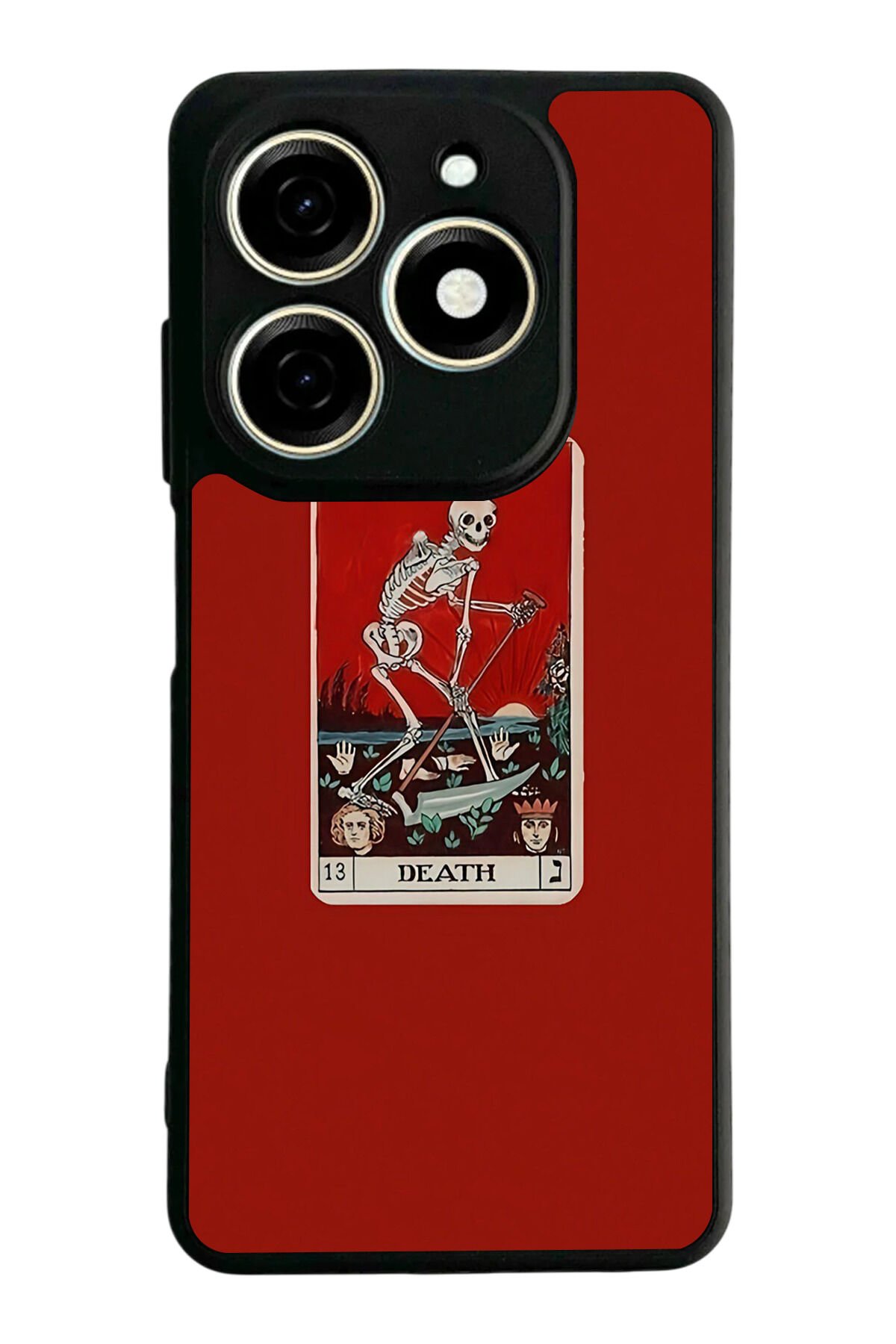 Tecno Spark 20/20C Uyumlu Kirmizi Tasarımlı Glossy Premium Kılıf