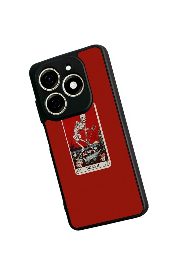 Tecno Spark 20/20C Uyumlu Kirmizi Tasarımlı Glossy Premium Kılıf