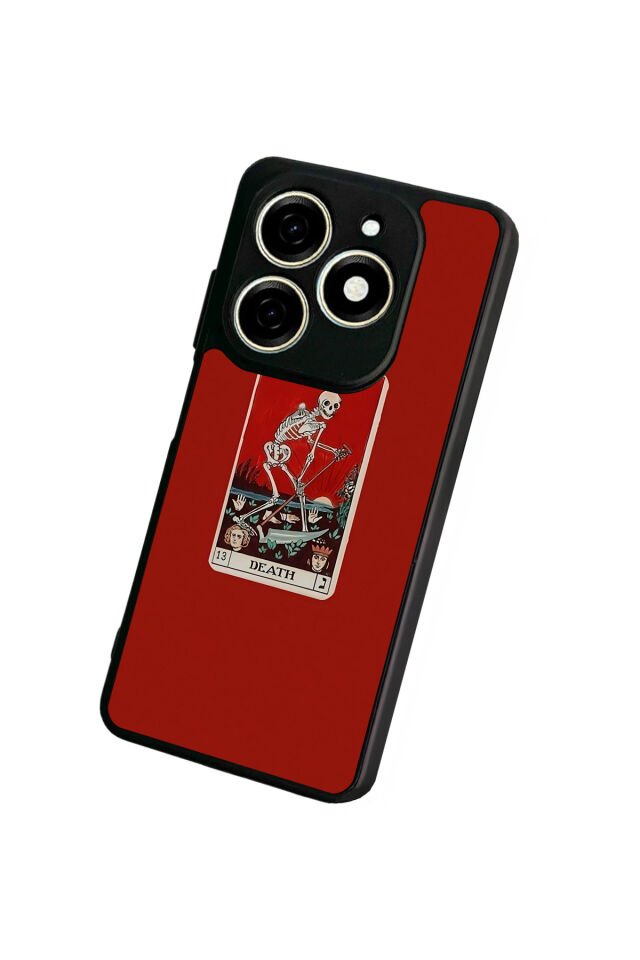 Tecno Spark 20/20C Uyumlu Kirmizi Tasarımlı Glossy Premium Kılıf