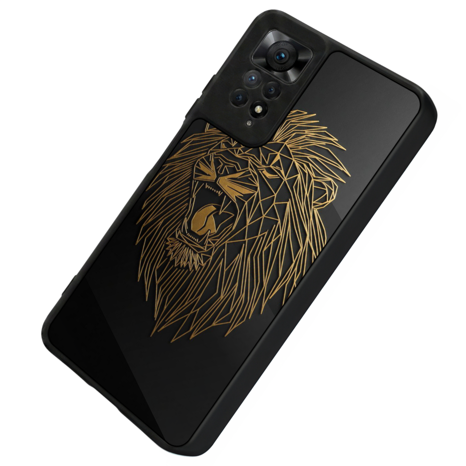Xiaomi Redmi Note 12 Pro Uyumlu Aslan Tasarımlı Glossy Premium Kılıf