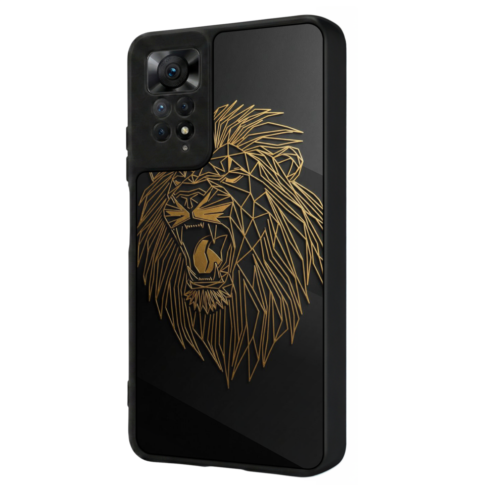 Xiaomi Redmi Note 12 Pro Uyumlu Aslan Tasarımlı Glossy Premium Kılıf