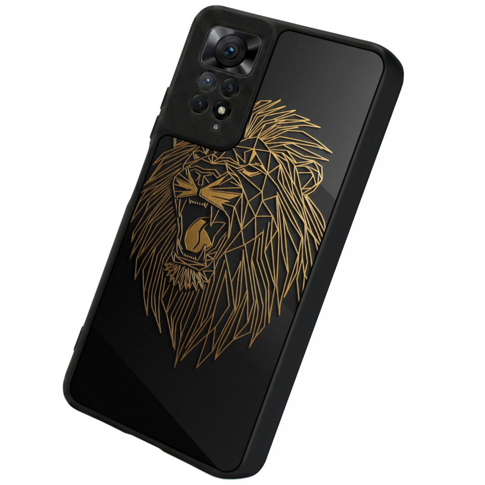 Xiaomi Redmi Note 12 Pro Uyumlu Aslan Tasarımlı Glossy Premium Kılıf