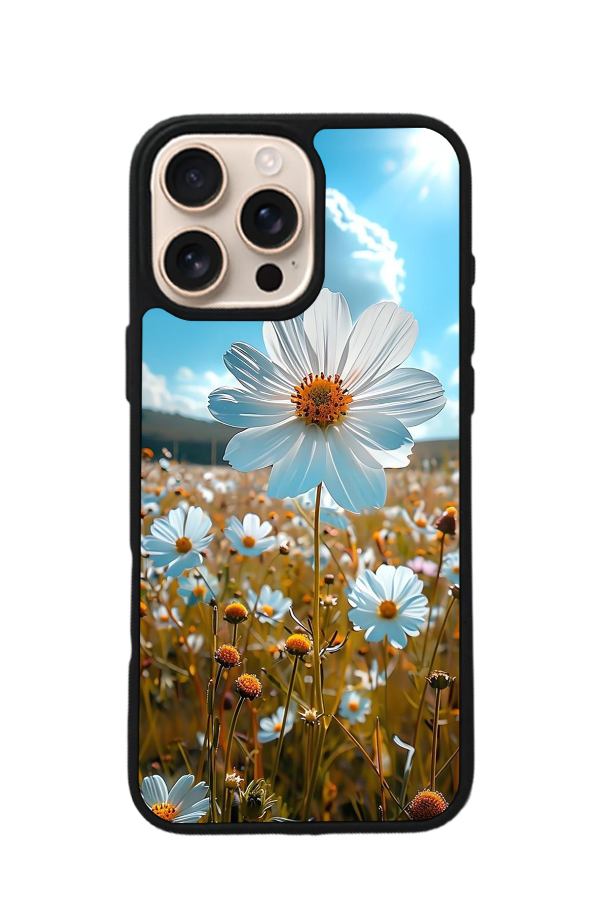 iPhone 15 Pro Max Uyumlu Cicek Tasarımlı Glossy Premium Kılıf
