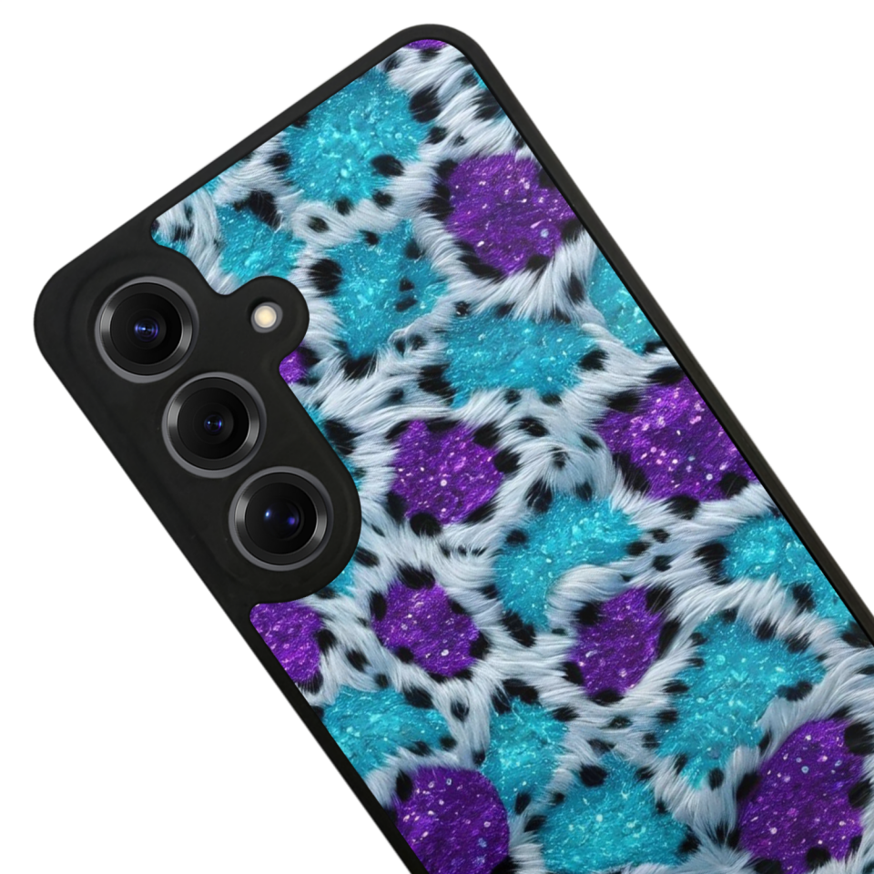Samsung Galaxy S25 Uyumlu Hologram Leopar Tasarımlı Glossy Premium Kılıf