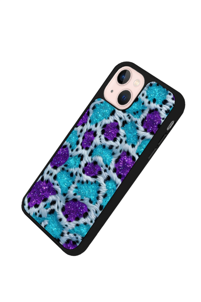 iPhone 13/14 Uyumlu Hologram Leopar Tasarımlı Glossy Premium Kılıf