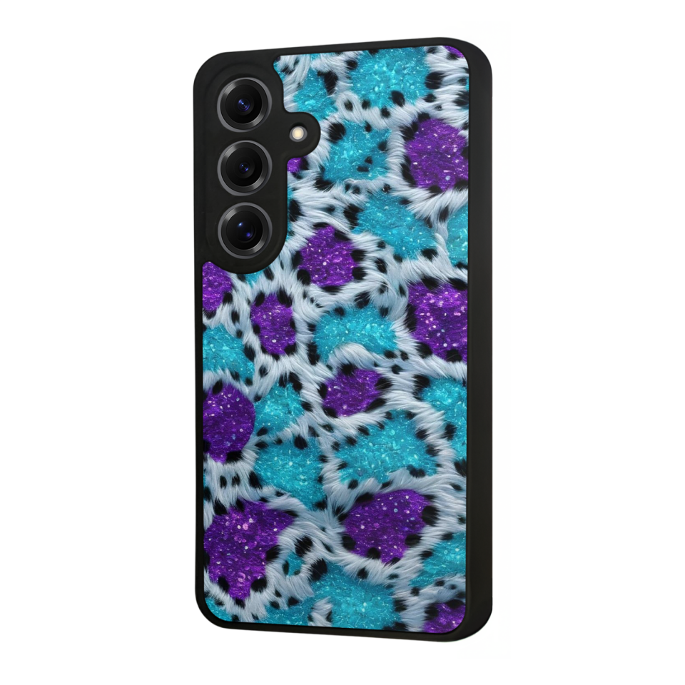 Samsung Galaxy S25 Uyumlu Hologram Leopar Tasarımlı Glossy Premium Kılıf