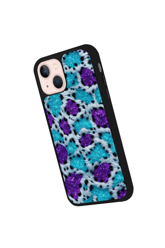 iPhone 13/14 Uyumlu Hologram Leopar Tasarımlı Glossy Premium Kılıf