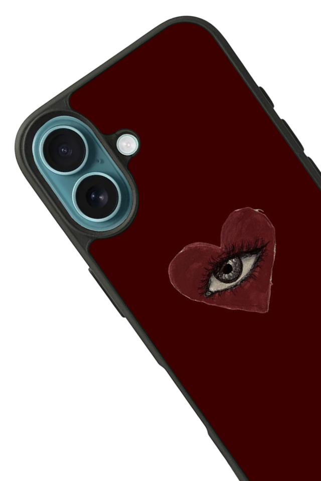 iPhone 16 Uyumlu Kalp Love Tasarımlı Glossy Premium Kılıf