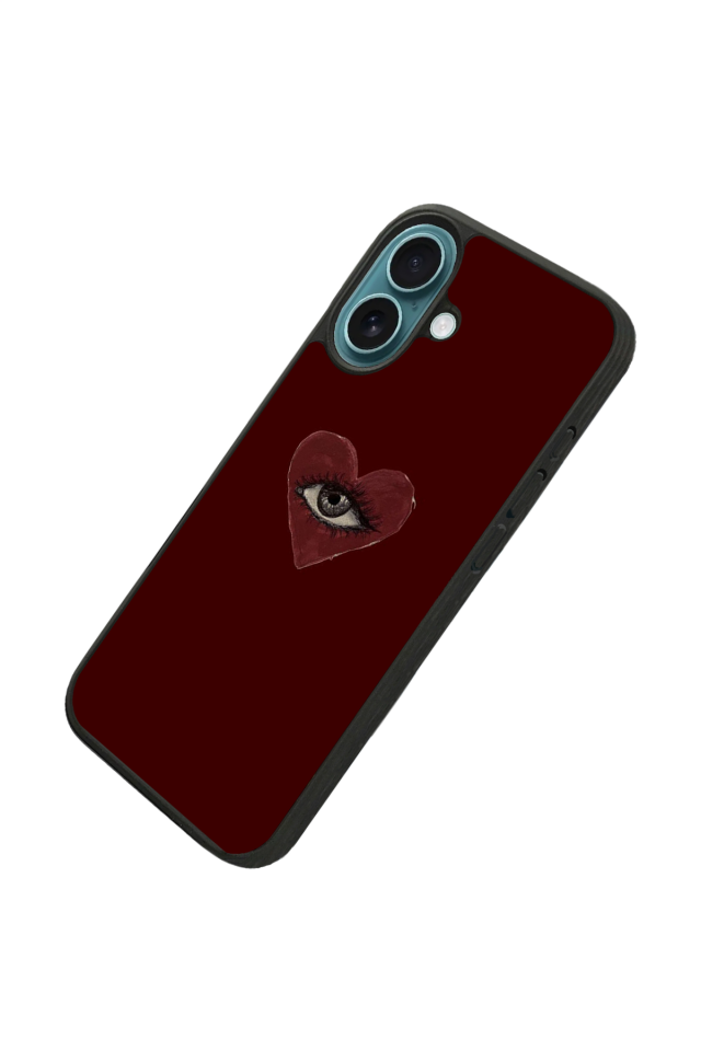 iPhone 16 Uyumlu Kalp Love Tasarımlı Glossy Premium Kılıf