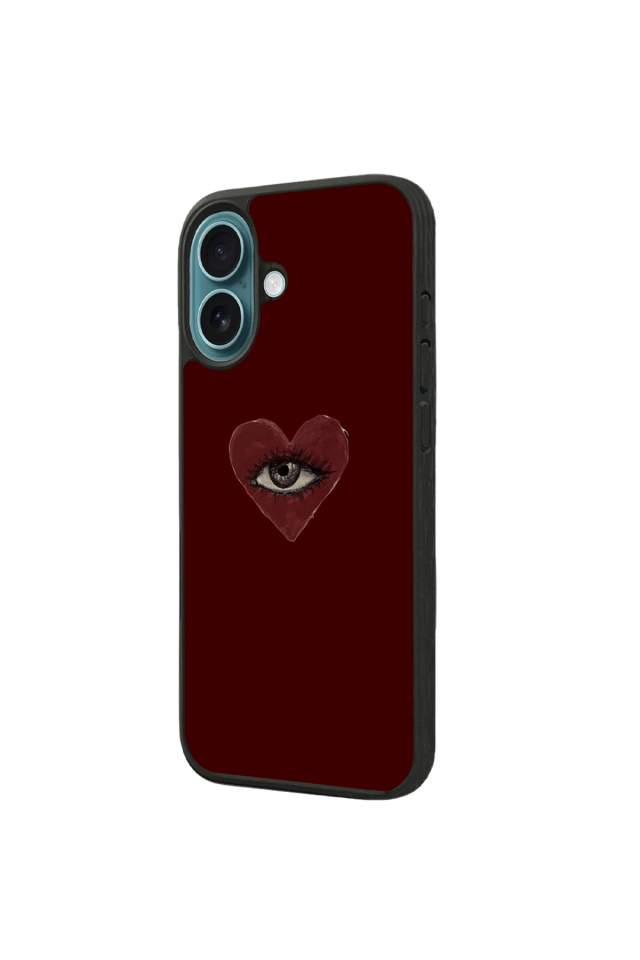 iPhone 16 Uyumlu Kalp Love Tasarımlı Glossy Premium Kılıf