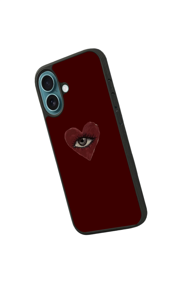 iPhone 16 Uyumlu Kalp Love Tasarımlı Glossy Premium Kılıf