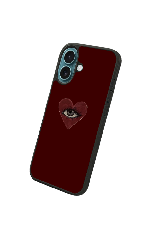 iPhone 16 Uyumlu Kalp Love Tasarımlı Glossy Premium Kılıf