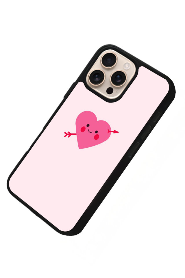 iPhone 16 Pro Max Uyumlu Kalp Love Tasarımlı Glossy Premium Kılıf