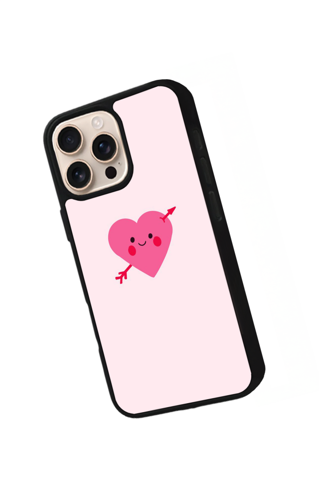 iPhone 16 Pro Max Uyumlu Kalp Love Tasarımlı Glossy Premium Kılıf