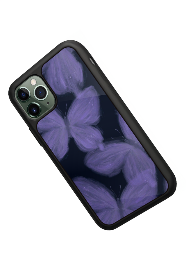 iPhone 11 Pro Uyumlu Kelebek Tasarımlı Glossy Premium Kılıf