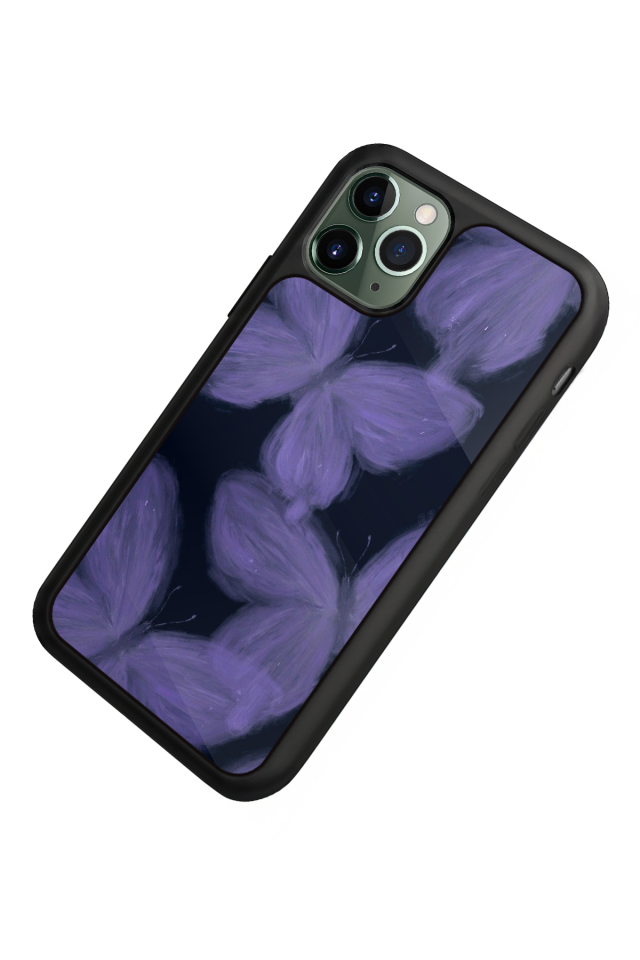 iPhone 11 Pro Uyumlu Kelebek Tasarımlı Glossy Premium Kılıf