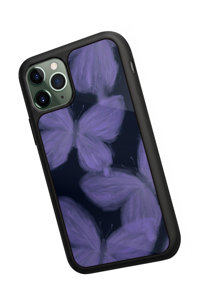 iPhone 11 Pro Uyumlu Kelebek Tasarımlı Glossy Premium Kılıf