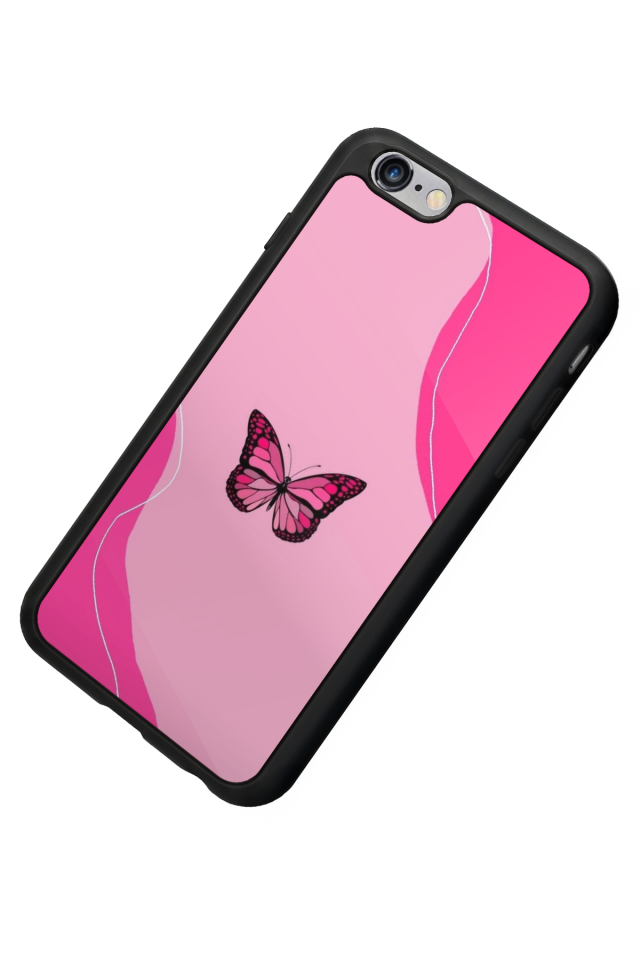 iPhone 6 Plus Uyumlu Kelebek Tasarımlı Glossy Premium Kılıf