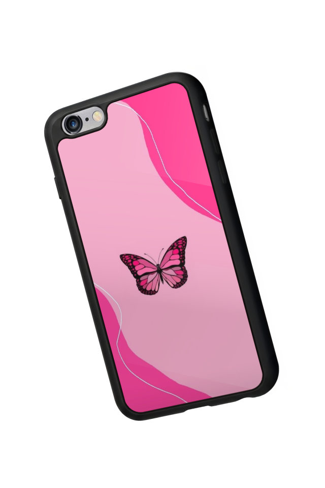 iPhone 6 Plus Uyumlu Kelebek Tasarımlı Glossy Premium Kılıf