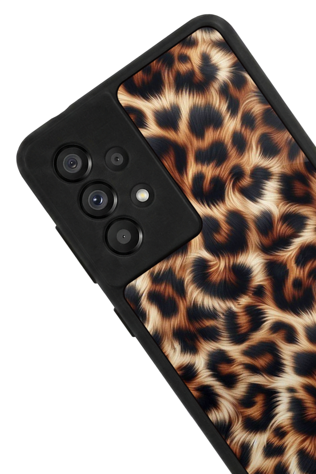 Samsung Galaxy A73 Uyumlu Leopar Tasarımlı Glossy Premium Kılıf