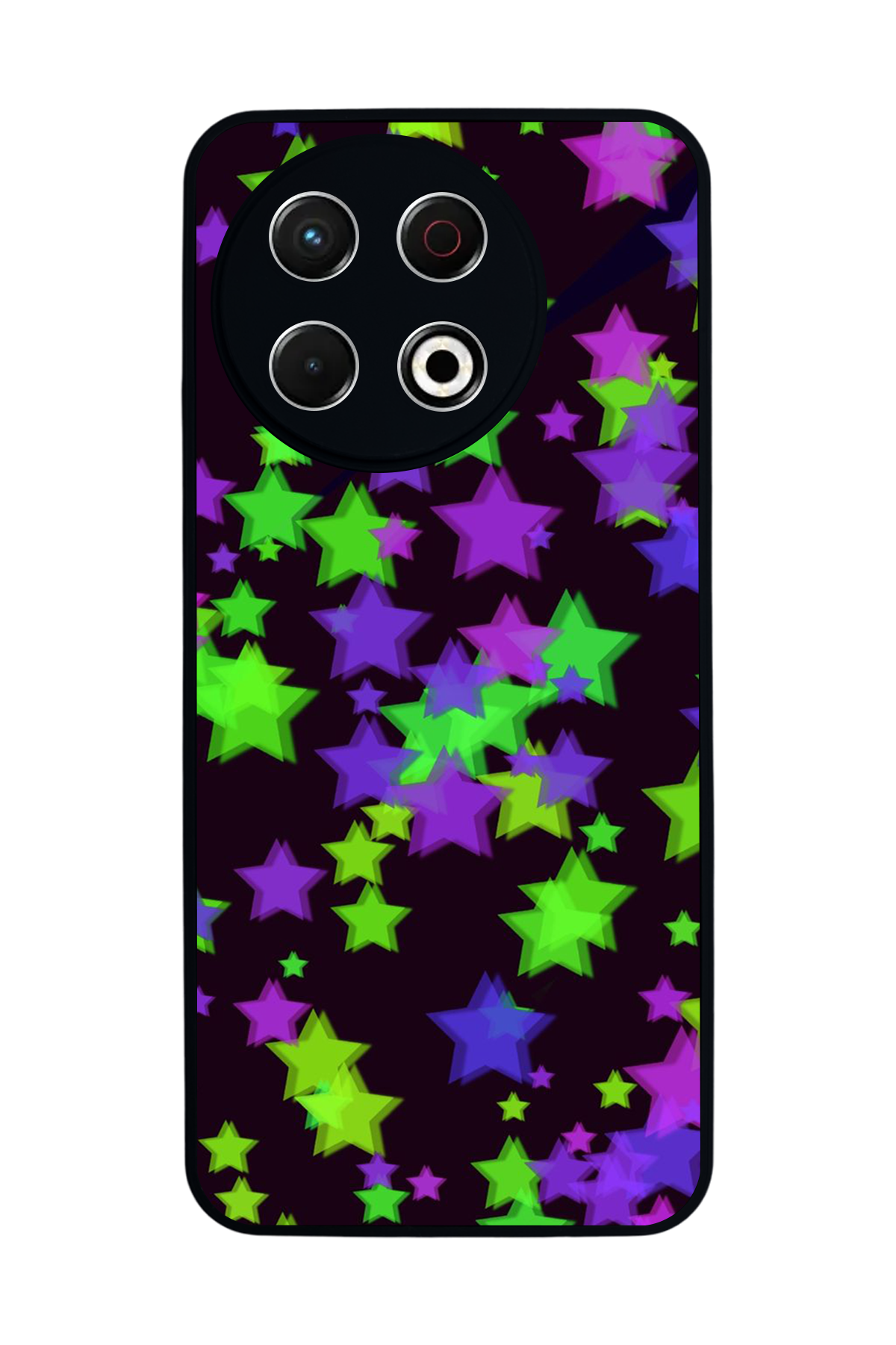 Tecno Spark 30 Pro Uyumlu Retro Yildizlar Tasarımlı Glossy Premium Kılıf