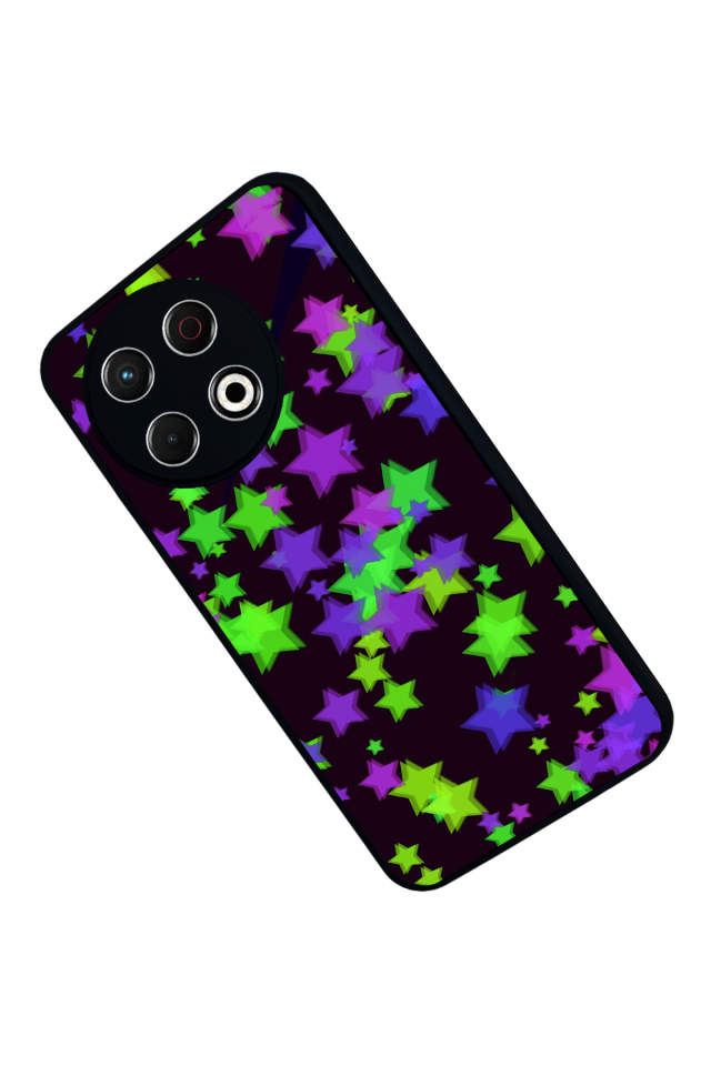 Tecno Spark 30 Pro Uyumlu Retro Yildizlar Tasarımlı Glossy Premium Kılıf