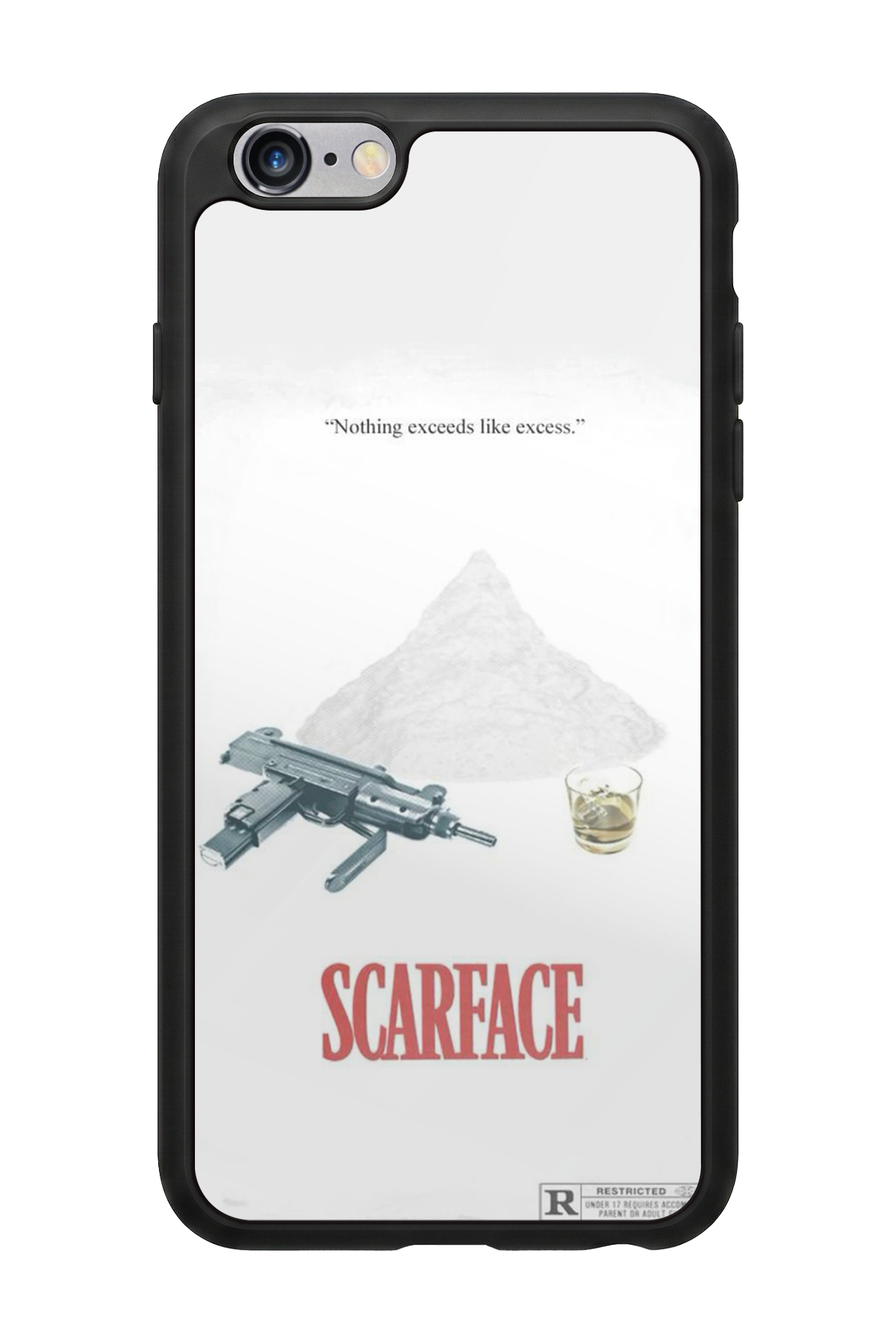 iPhone 6s Plus Uyumlu Scarface Tasarımlı Glossy Premium Kılıf