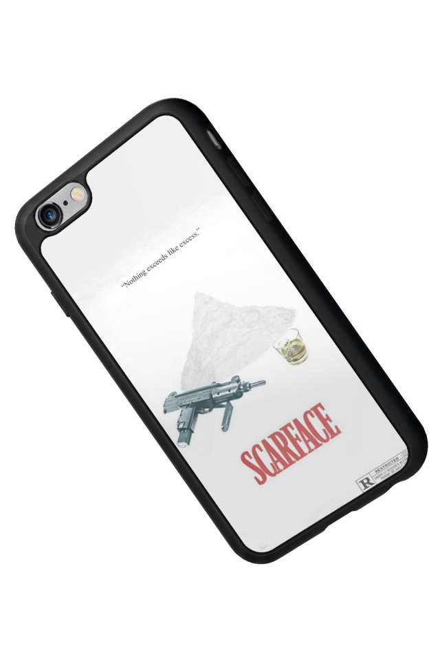 iPhone 6s Plus Uyumlu Scarface Tasarımlı Glossy Premium Kılıf