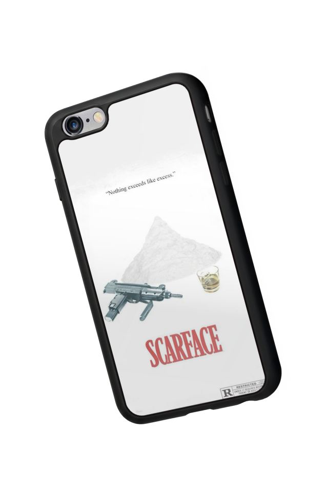 iPhone 6s Plus Uyumlu Scarface Tasarımlı Glossy Premium Kılıf