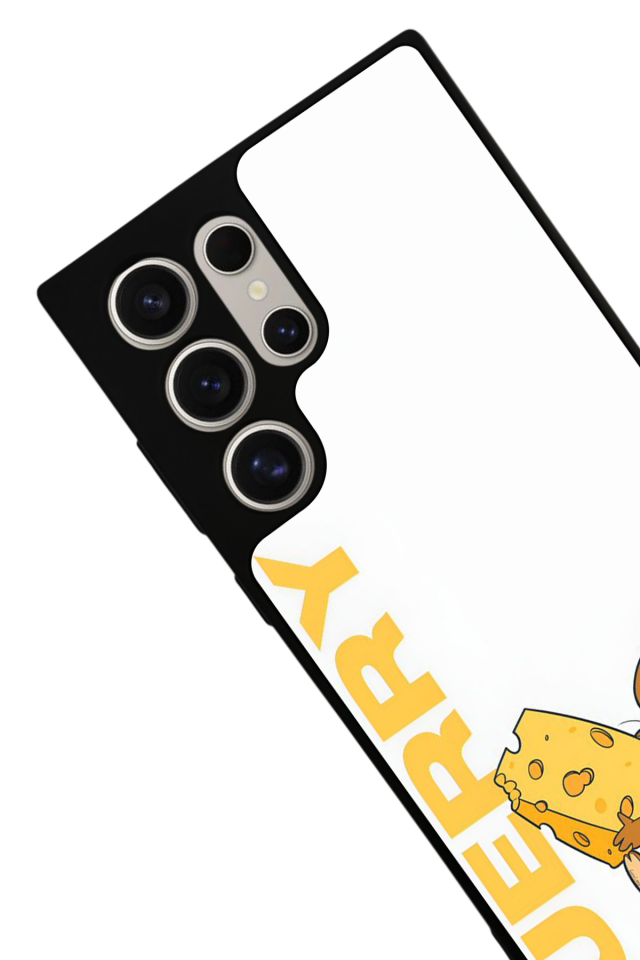 Samsung Galaxy S22 Ultra Uyumlu Tom And Jerry Tasarımlı Glossy Premium Kılıf