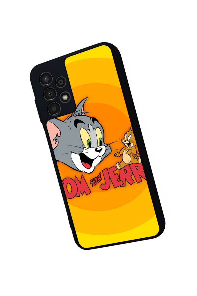 Samsung Galaxy A23 Uyumlu Tom And Jerry Tasarımlı Glossy Premium Kılıf
