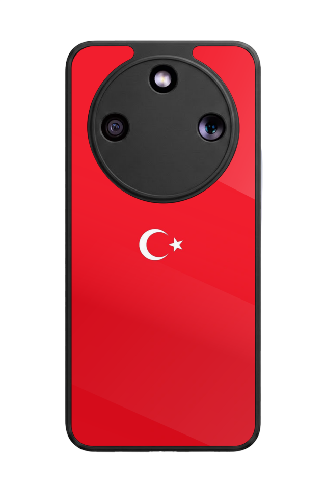 Honor Magic 8 Lite Uyumlu Türk Bayragi Tasarımlı Glossy Premium Kılıf