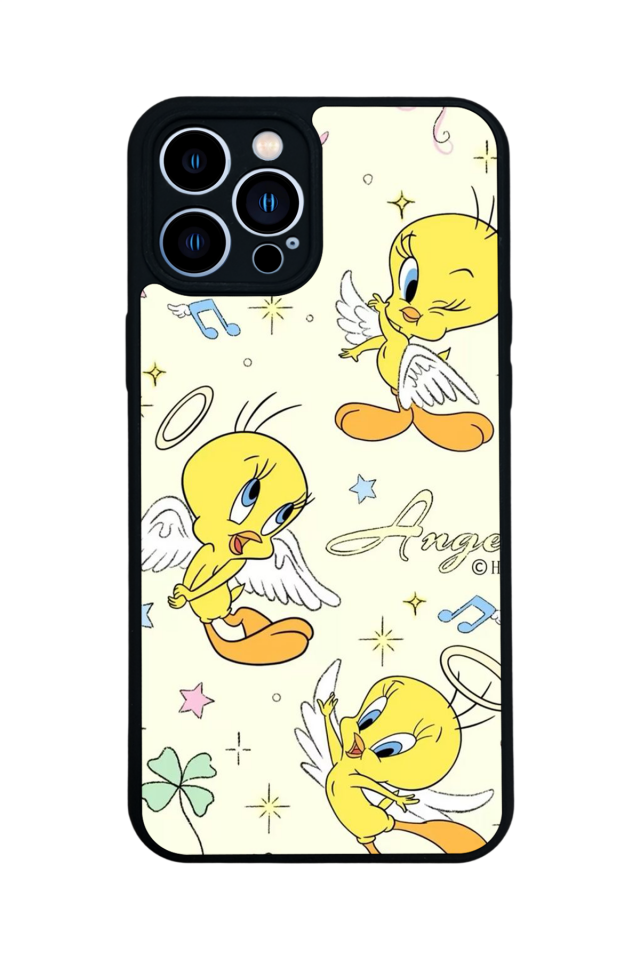 iPhone 13 Pro Max Uyumlu Tweety Tasarımlı Glossy Premium Kılıf