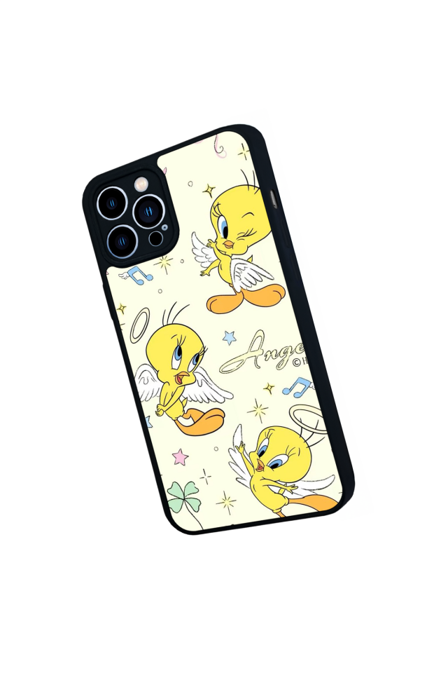 iPhone 13 Pro Max Uyumlu Tweety Tasarımlı Glossy Premium Kılıf
