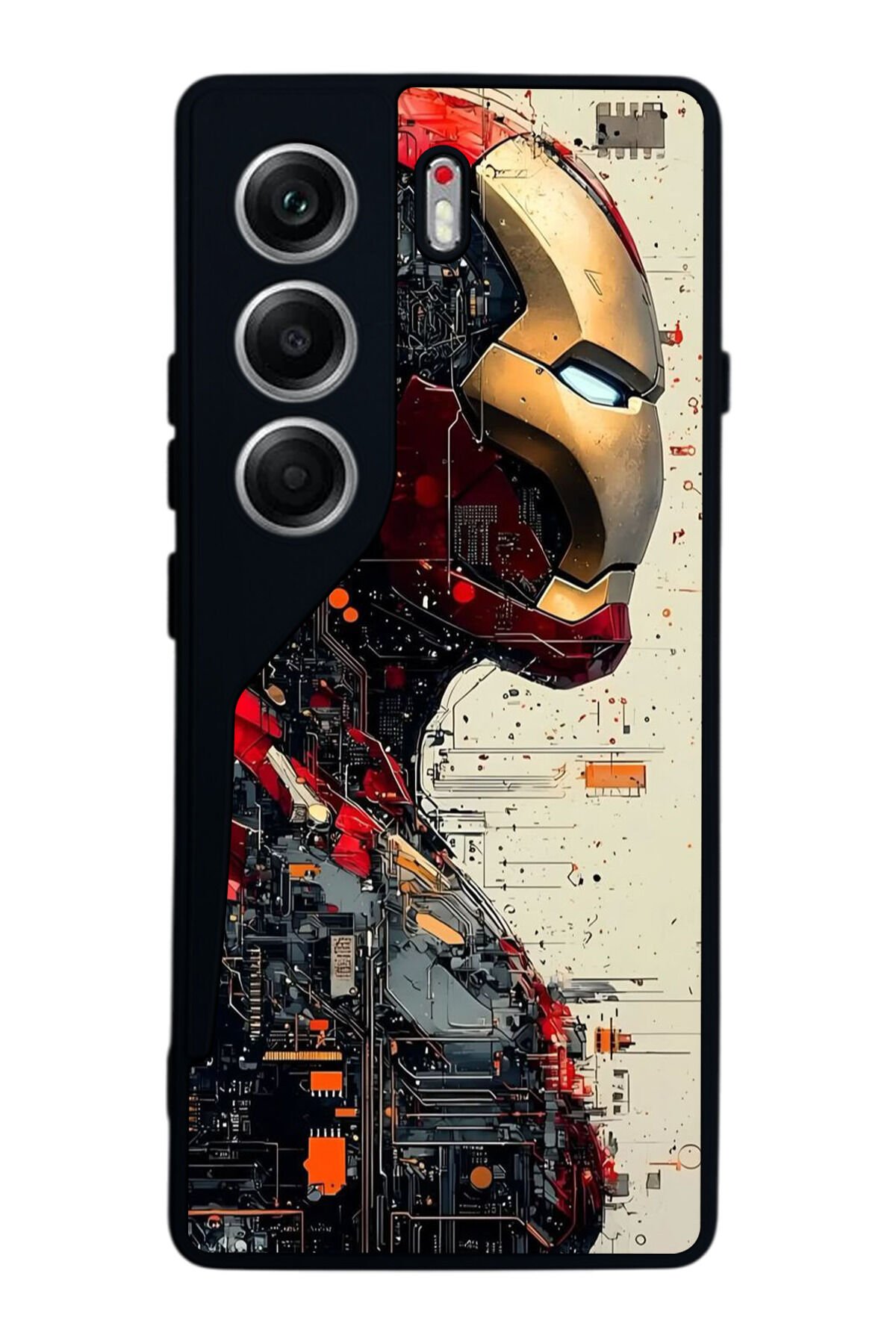 Tecno Camon 40 Uyumlu Iron Man ( Demir Adam ) Tasarımlı Glossy Premium Kılıf